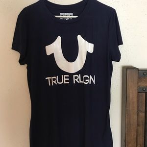 Navy blue true religion shirt